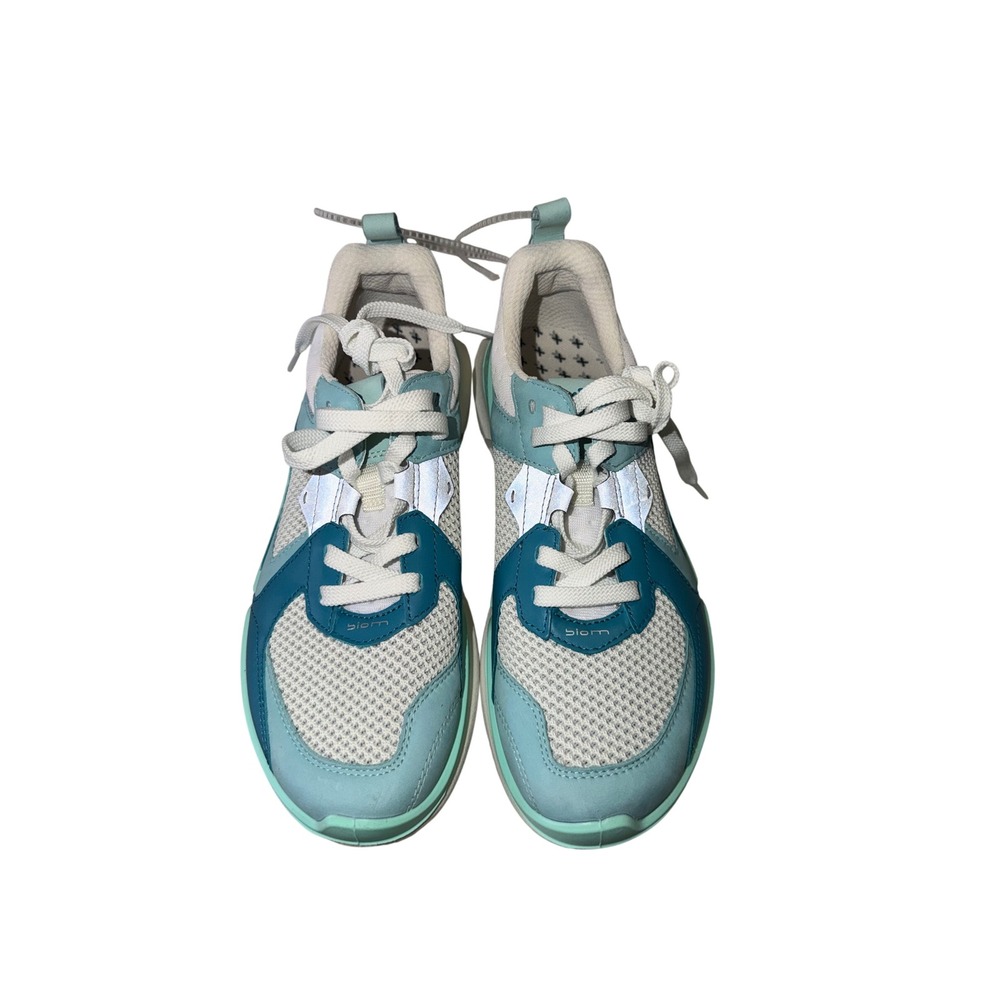 451. ECCO BIOM 2.2 Women's Nubuck Trainers Blue Size 38 Sneakers ( US 7-7.5)